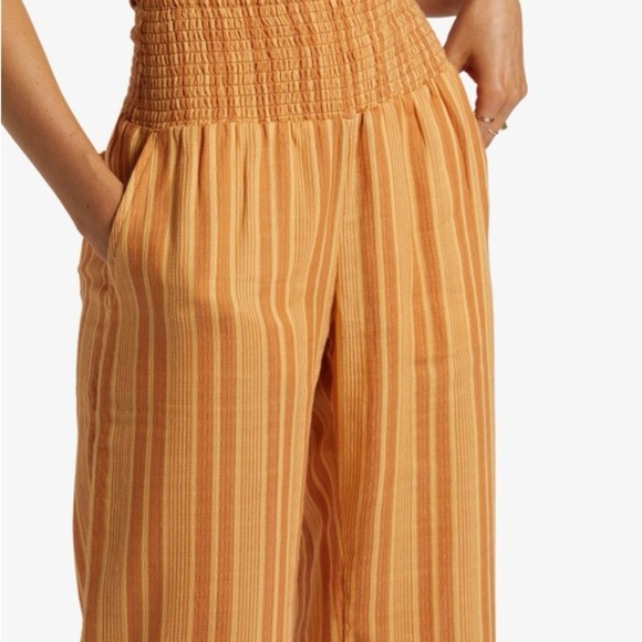 BILLABONG NEW WAVES 2 WIDE LEG PANTS IN PEACHPUNCH - Picture 2 of 7